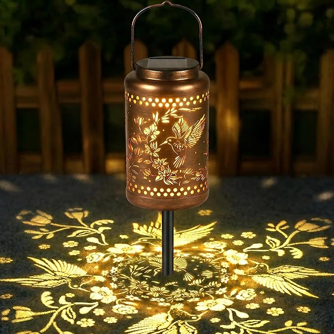 Hummingbird Solar Lanterns Outdoor Waterproof,Birthday Gifts for Women Mom Grandma,Decorative Hanging Garden Decor for Yard, Patio, Backyard, Porch