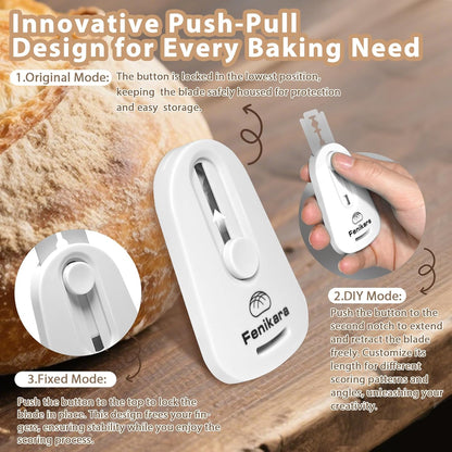 Premium Magnetic Bread Lame & Versatile Bread Scoring Tool - Professional Sourdough Scoring Tool and Lame Bread Tool with 10 Razor Blades & Scoring