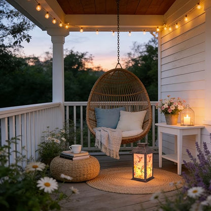 Solar Lanterns Outdoor, Waterproof Garden Hummingbird Solar Lantern, 13" Outdoor Lantern with LED Flickering Flameless Candles, Lanterns for Women Mom Gifts Decorations for Porch, Yard, Patio