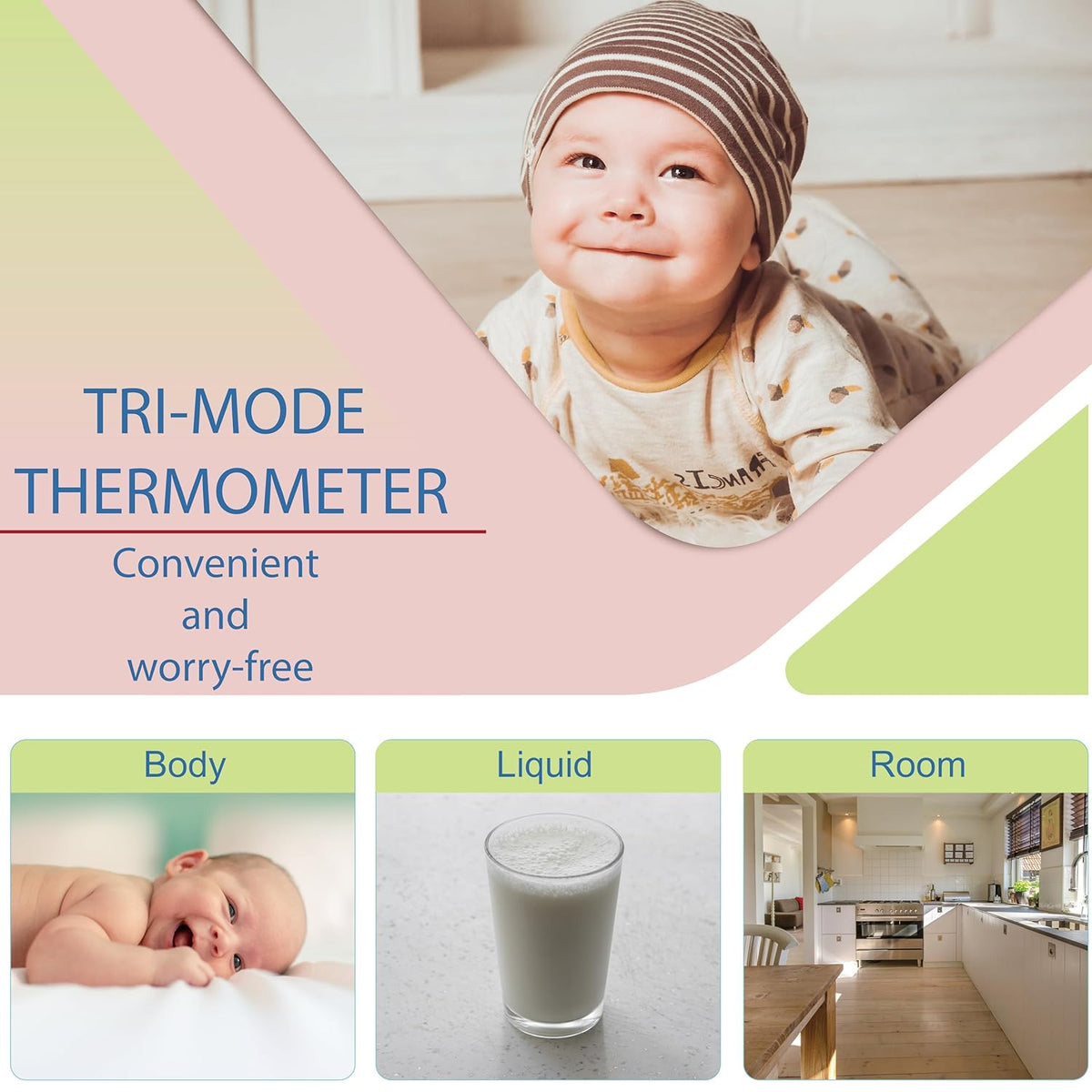 Amplim Non-Contact Forehead Thermometer for Adults, Kids & Infants, Ampmed No-Touch Medical Grade Temporal Fever Thermometer with Case