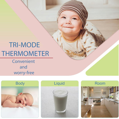 Amplim Non-Contact Forehead Thermometer for Adults, Kids & Infants, Ampmed No-Touch Medical Grade Temporal Fever Thermometer with Case