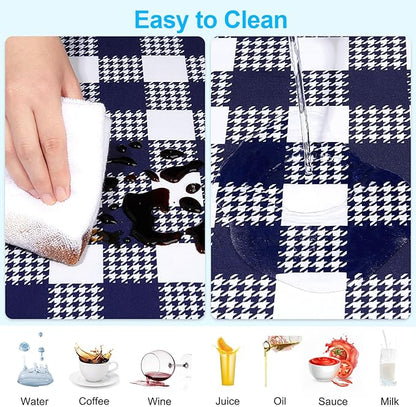 Picnic Table Cover with Bench Covers Portable Table Cloth Built-in Storage Pocket Picnic Table Covers With Elastic Waterproof Camping Essentials for RV Camping