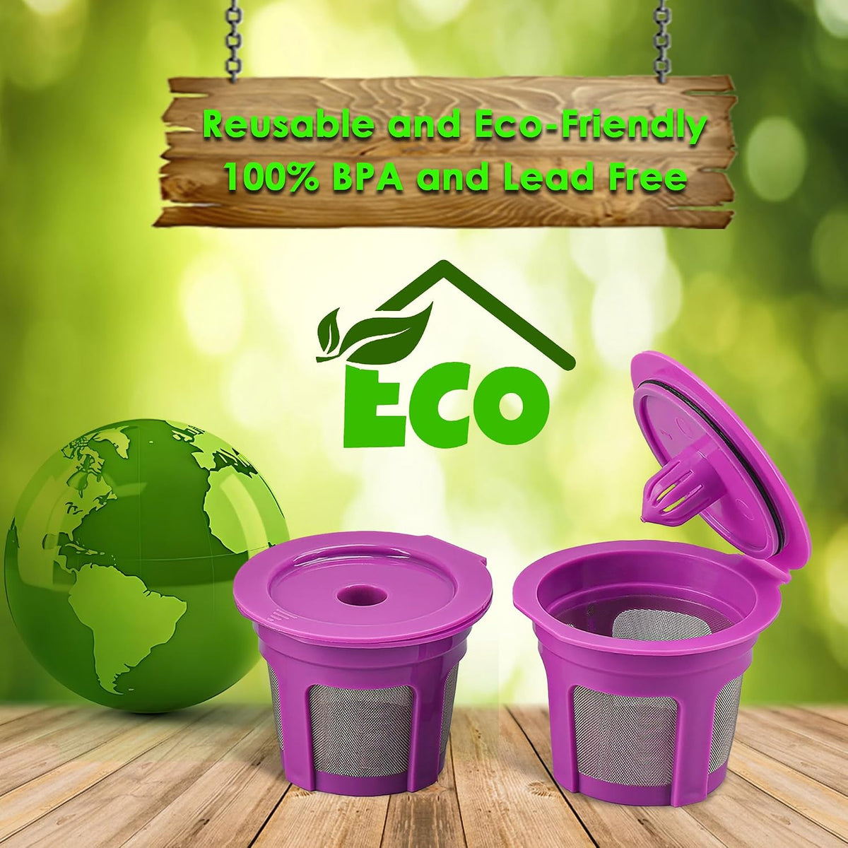 4 Pack Reusable K Cups Filters,Universal Kcup Coffee Pods for Keurig1.0 and 2.0 Coffee Makers
