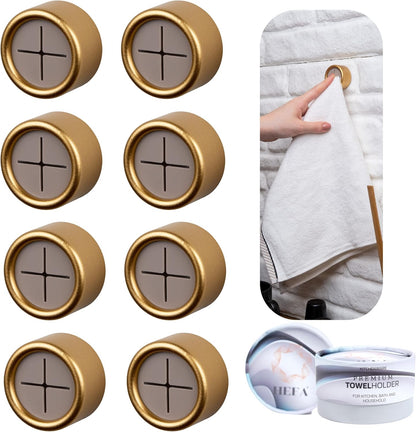 HEFA Eco-Friendly Towel Hooks - Dish, Hand & Kitchen Towel Holder, 8 Pack - Kitchen Organization Gadgets