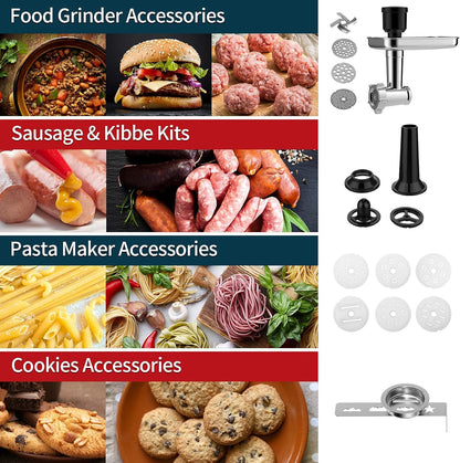 Cooklee 6-IN-1 Stand Mixer, 8.5 Qt. Multifunctional Electric Kitchen Mixer with 9 Accessories for Most Home Cooks, SM-1507BM (Black)