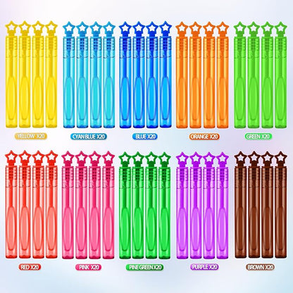 200 Pcs Mini Bubble Wands,10 Colors Circle Party Favors for Kids Supplies in Gift Box,Goodie Bag Stuffers, Classroom Prizes for Boys Girls,Birthday Decorations, Small Halloween TreatsGoodie Bag