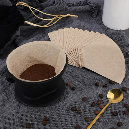 Segarty Pour Over Coffee Maker Set, Black Silicone Dripper Single Cup With 200 Count Cone Filters Paper Size 2