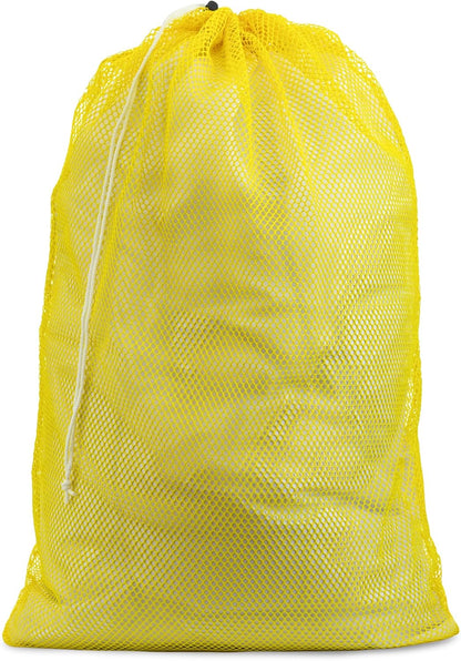 Handy Laundry Mesh XL Laundry Bag - Durable, Machine Washable with Secure Drawstring Closure - Perfect for College Dorms, Laundromats, Apartments (Yellow, Large 24" x 36")