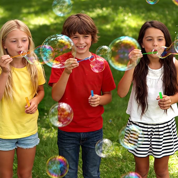 200 Pcs Mini Bubble Wadns Party Favors for Kids,10-Color Bubble Stick, Thanksgiving and New Year, Theme Birthday, Wedding, Summer Girls and Boys Carnival, Outdoor Gifts for Students