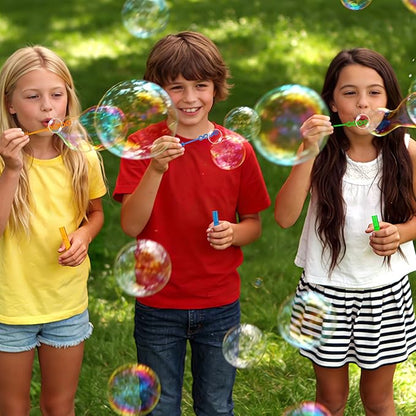 200 Pcs Mini Bubble Wadns Party Favors for Kids,10-Color Bubble Stick, Thanksgiving and New Year, Theme Birthday, Wedding, Summer Girls and Boys Carnival, Outdoor Gifts for Students