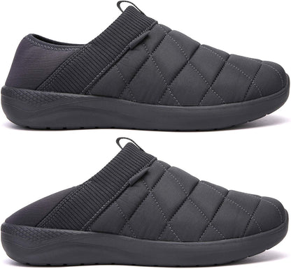 KUBUA Slippers for Men and Womens Indoor House Shoes Plush Slip on Outdoor Garden Loafers