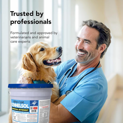 ATP KennelSol 1-Step Kennel Cleaner - 5 Gallons Liquid Disinfectant, Effective Against Bacteria and Viruses, Deodorizer Wintergreen Scent by Alpha Tech Pet