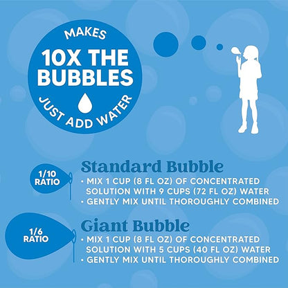 JOYIN 12 PCS 14.6’’ Big Bubble Wands with 12 X 12 ml Bubbles Refill Solution + 32 oz Bubble Solution Concentrated Refills (up to 2.5 Gallon) for Kids, Adults, Summer Toy Party Favor, Outdoors, Easter