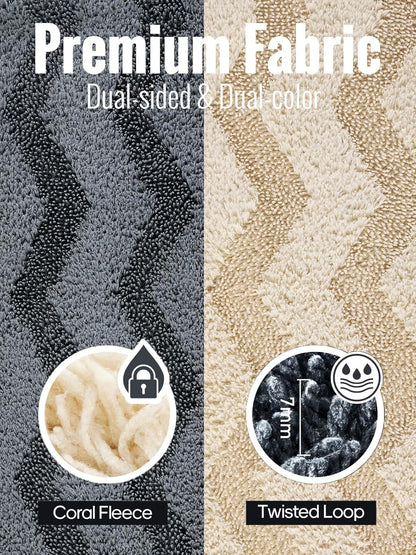 Fantasticlean Large Car Drying Towel- 26‘’ by 20'', 2 Pack-Premium Microfiber Cleaning Cloth with Twisted Loop & Coral Fleece, Ultra Absorbent, Scratch-Free for Car Detailing
