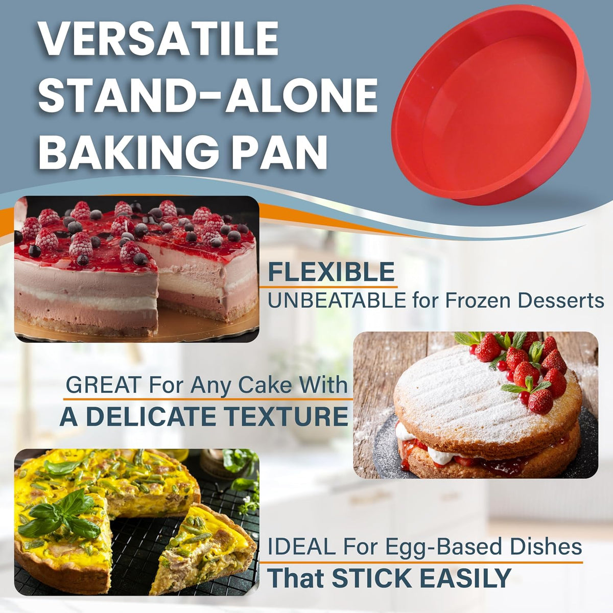 Spring Form Pan for Cheesecake, 9 Inch with Leakproof Silicone Sleeve