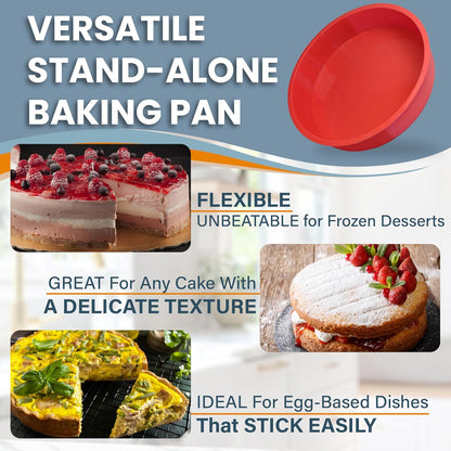 Spring Form Pan for Cheesecake, 9 Inch with Leakproof Silicone Sleeve