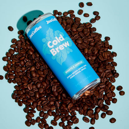 Joe Coffee Company - Black Cold Brew Ready-to-Drink Specialty Coffee Cans (Pack of 12), NYC Roaster, Rainfoest Alliance Certified, Kosher