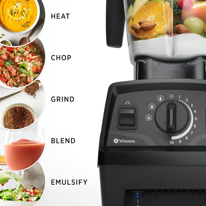 Vitamix Explorian Professional Grade Blender, 3 Presets: Smoothie, Frozen Dessert and Hot Soup, 64oz Pitcher, Slate (Renewed Premium)