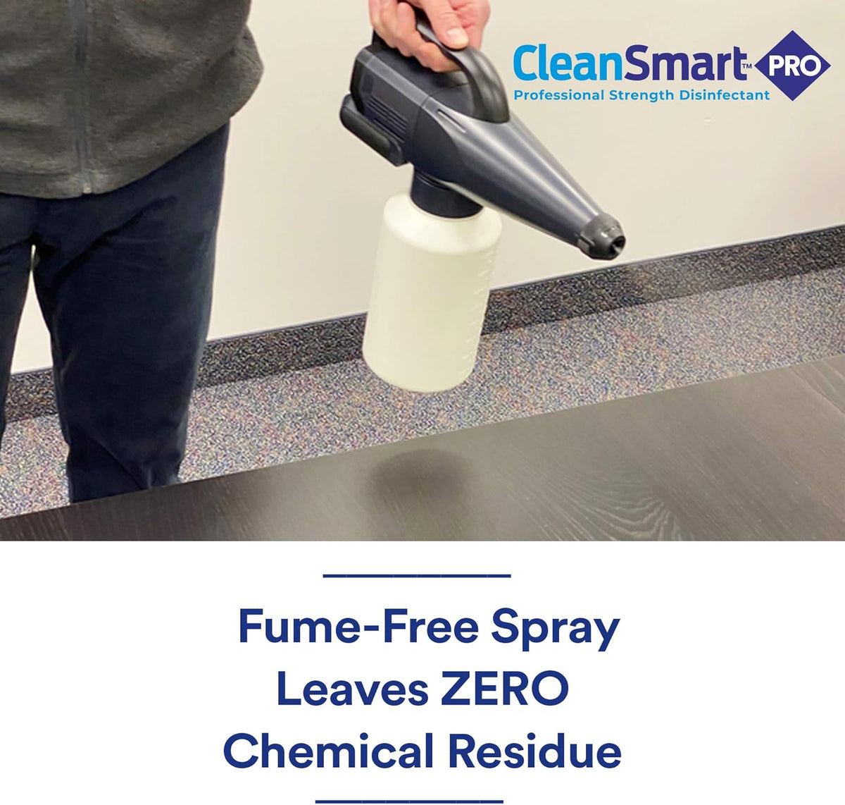 CleanSmart Hospital Grade Disinfectant, Kills 99.9% of Viruses and Bacteria, Hypochlorous Acid Technology, EPA Registered, 1 Gallon (HOCL)