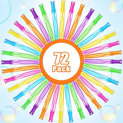 72PCS Bubble Wands for Kids,Bulk Bubble Wand for Kids Party Favor, Bubble Maker for Party Favor,Birthday,Goodie Bags, Wedding, Carnival Prizes, Summer Outdoor Toy Gifts, Assortment 6 Colors