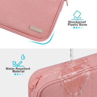 Lacdo Cord Organizer Travel, Cable Organizer Bag Case, Portable Electronics Organizer Travel Case, 6 Layer Large Capacity Charging Cords Storage organizer for Cables, SD Card, Travel Essentials, Pink