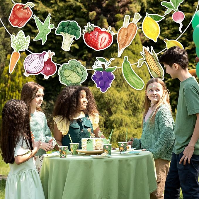 Farmers Market Party Decorations - Rustic Fruit & Vegetable Banners, Backdrops, Centerpieces for Baby Shower, Birthday, Bridal Shower | Garden Themed Party Supplies