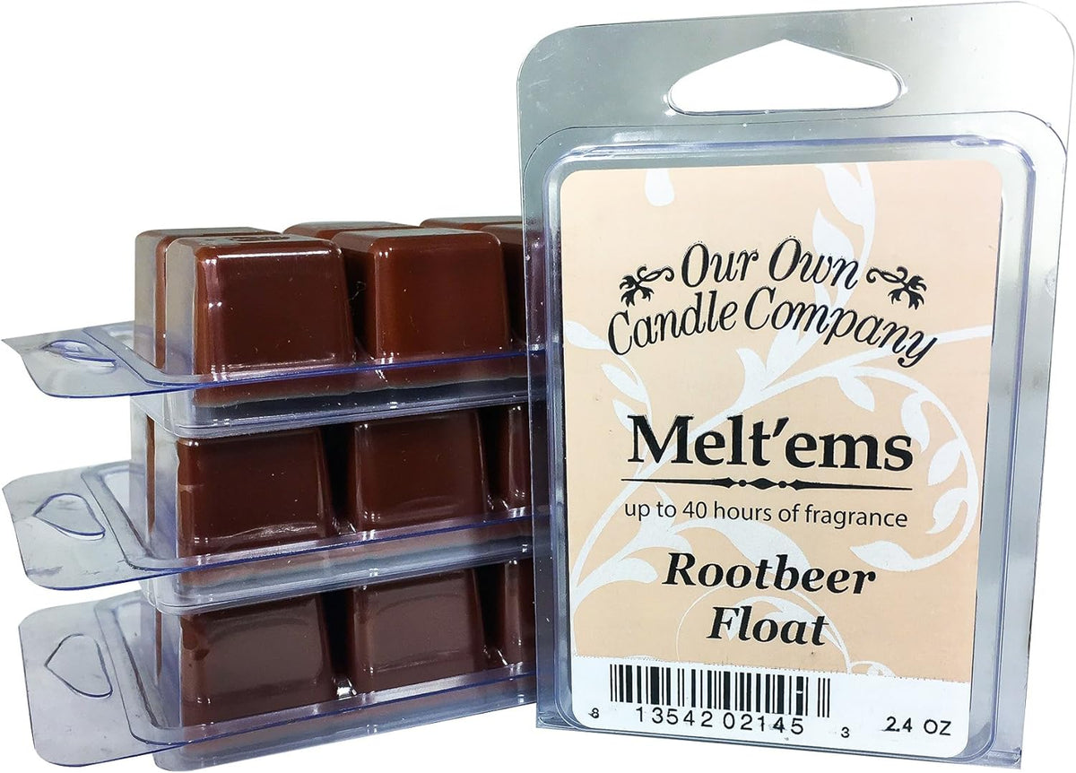 Our Own Candle Company Premium Wax Melt, Root Beer Float, 6 Cubes, 2.4 oz (4 Pack)