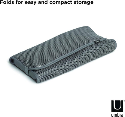 Umbra Udry Mini Dish Rack and Drying Mat, Charcoal, 20 x 13,