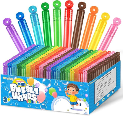 200 Pcs Mini Bubble Wadns Party Favors for Kids,10-Color Bubble Stick, Thanksgiving and New Year, Theme Birthday, Wedding, Summer Girls and Boys Carnival, Summer Outdoor Toys