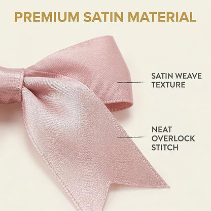 Rose Gift Wrap Bows – 50pcs 3.3 Inch Elegant Satin Bows for Gift Wrapping, Wedding Decor, Baby Shower, Party Decorations, Birthday, Easter, Christmas, Anniversary, DIY Crafts, Gift Bags
