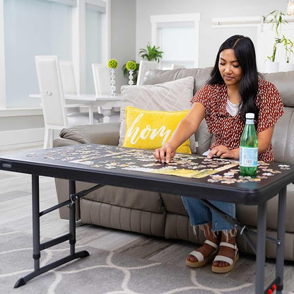 LIFETIME 4-Foot Commercial Adjustable Folding Table, Black
