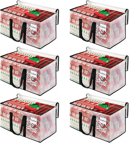 BlissTotes Clear Moving Bags Heavy Duty, 93L Extra Large Storage Bags with Zipper & Reinforced Handles, Waterproof PP Moving Totes for Clothes, Bedding, Comforters, Space Saving Storage (8 Pack)