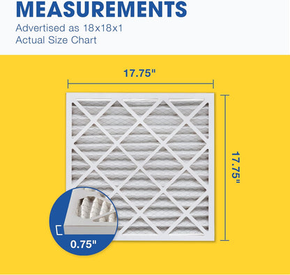 18x18x1 AC and Furnace Air Filter by Aerostar - MERV 13, Box of 12