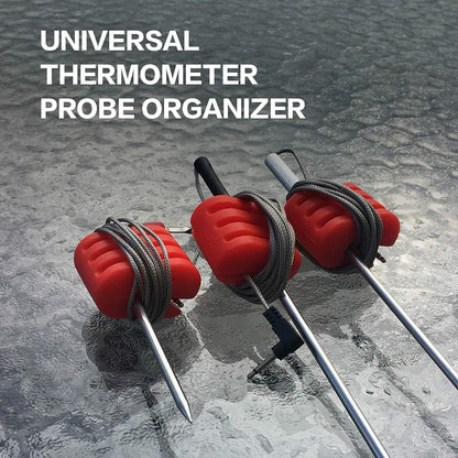 Universal Slicon Pot Clip/Cup Clip for Temperature Probe of Deep Fryer,Candy Pot, Probe Organizer (Pack of 2)