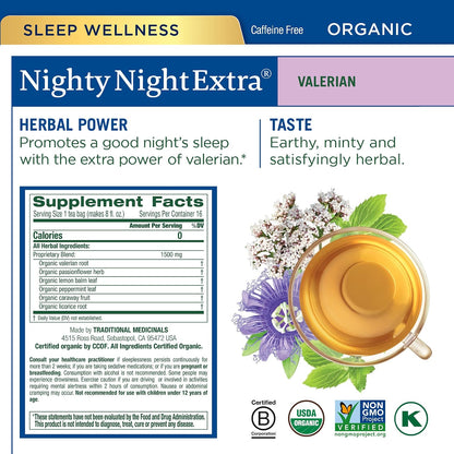 Traditional Medicinals Organic Stress &amp; Sleep Variety Pack, 96 Tea Bags | 6 Flavors, Lavender, Chamomile, Lemon &amp; Valerian Root, 96 Tea Bags, (6 Pack)