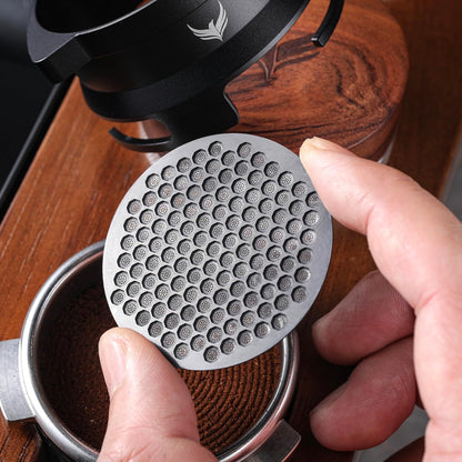 51mm Espresso Puck Screen - Premium Stainless Steel Coffee Filter, Enhanced Extraction, Compatible with Delonghi &amp; More, Easy to Clean (Black, 51mm)