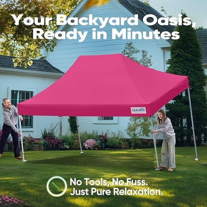Quictent 10x15 Heavy Duty Pop Up Canopy Tent with Sidewalls, Hexagonal Legs- Commercial Instant Shelter with 3-Year Frame Warranty, 800D Waterproof Oxford Fabric for Weddings, Events, Outdoor Markets