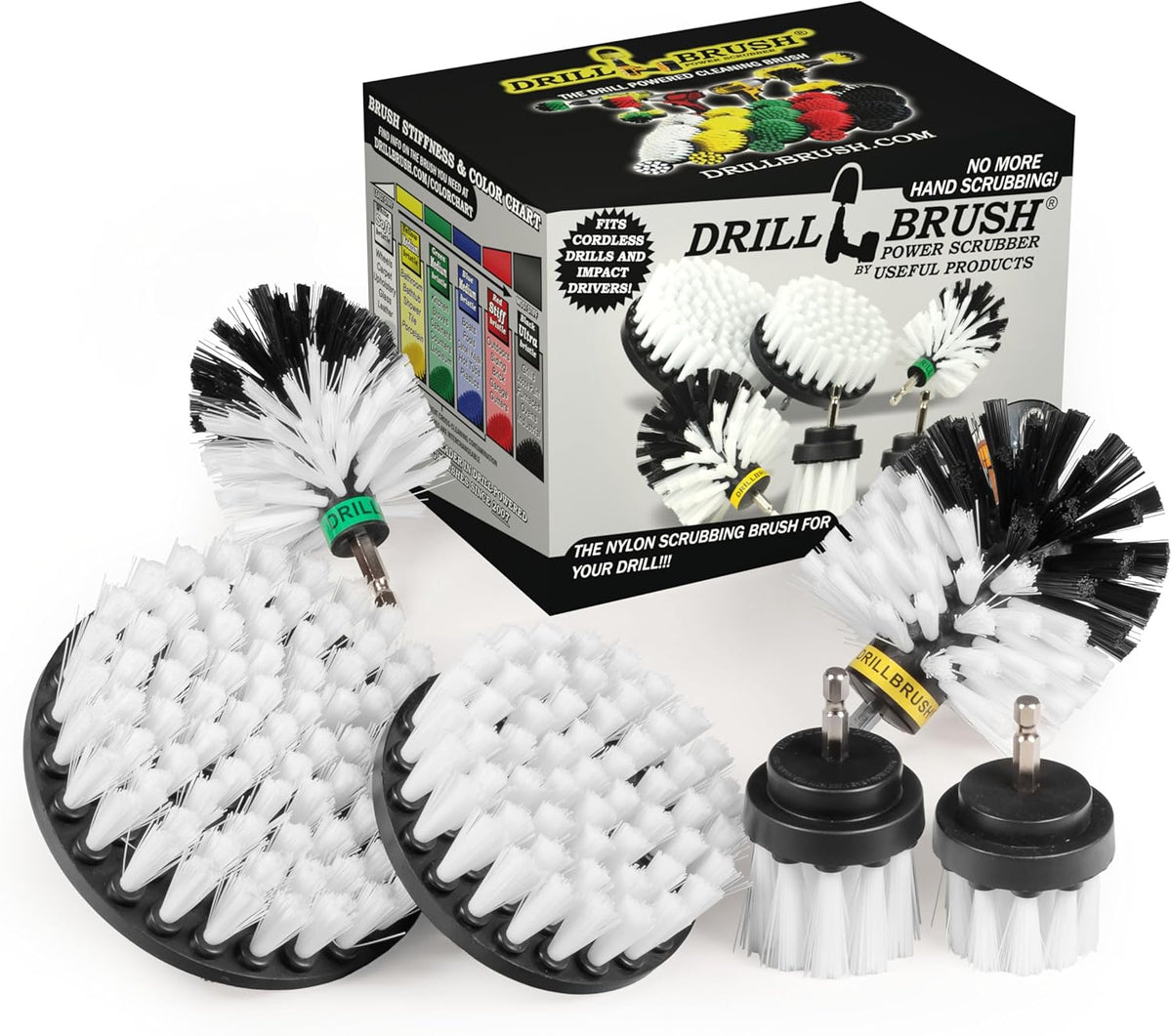 Drill Brush – Ultimate Car Wash Kit - Cleaning Supplies – Car Carpet - Truck Accessories - Wheel Brush - Motorcycle Accessories - Car Mats - Spin Brush - Interior Leather, Vinyl, Upholstery, Fabric