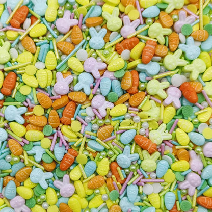 Easter Sprinkles Rabbit & Carrot & Eggs Cake Decorations Topper Edible Themed Sprinkles for Cake, Cookies, Chocolate Desserts,Ice Cream 4.58OZ