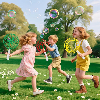 Giant Bubble Wand Kit, 24 Pcs Big Bubble Wands Set with Tray Funny Bubble Maker for Kids Summer Outdoor Birthday Party Favors Gifts