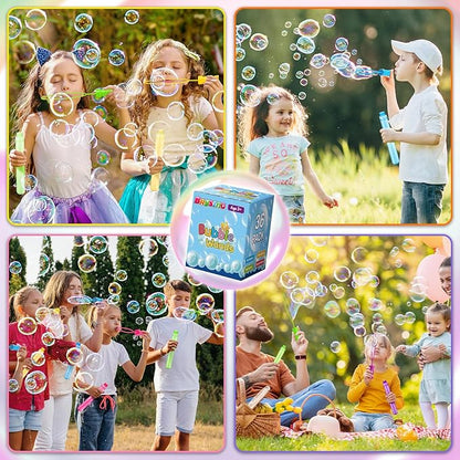 36 Pack Big Bubble Wands Bulk for Kids in 6 Colors, Summer Toy Party Favors for Boys & Girls, Perfect for Easter, Summer, Halloween, Valentine's Day and School Classroom Prizes