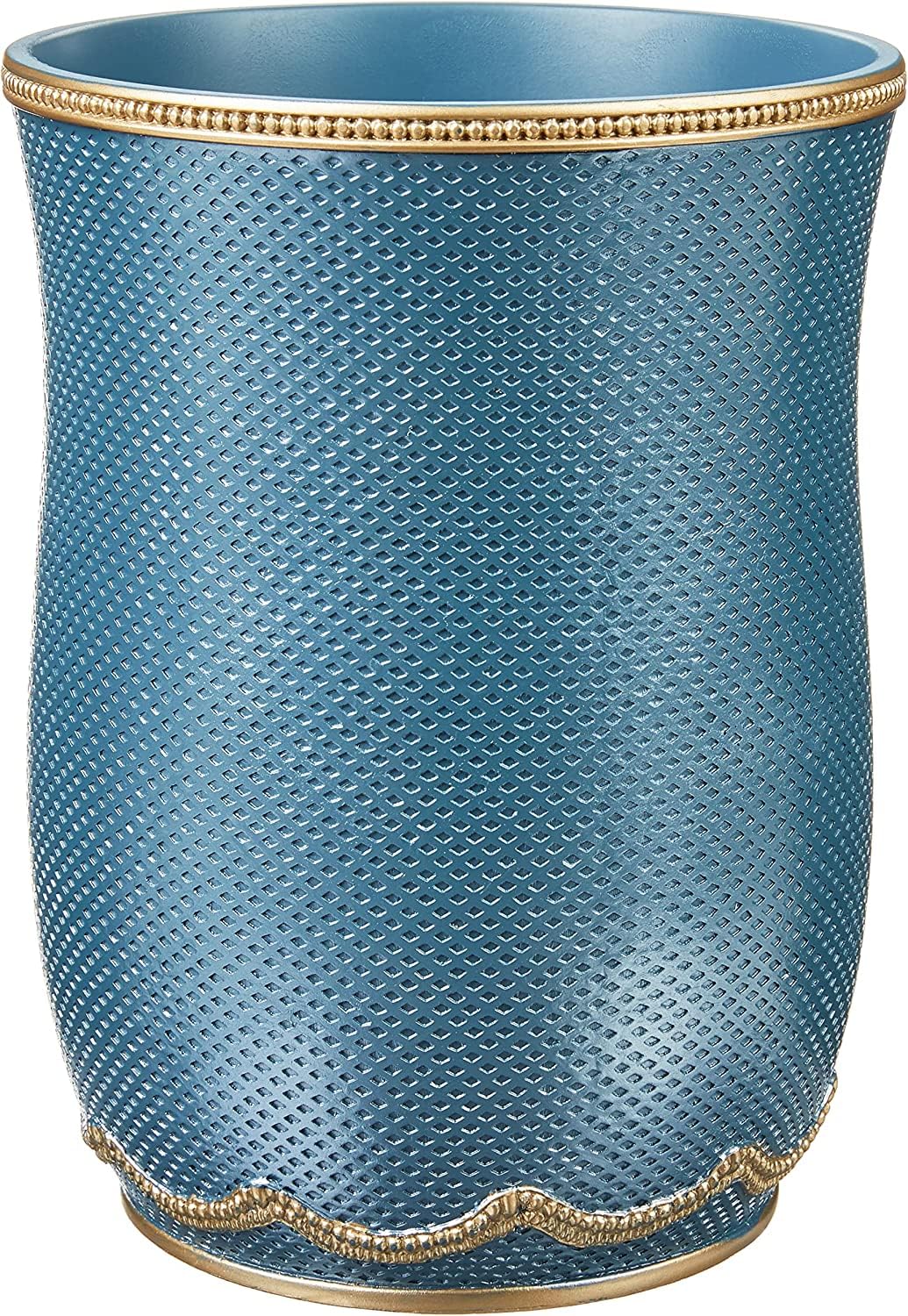 Zahari Home Decorative Trash Can for Bathroom, Office & Bedroom - 2.1 Gallons Stylish & Small Trash Can for Dorms, Desktop & Restroom - Chic Waste Basket for Compact Spaces, Capri