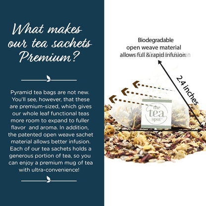 The Tea Spot Organic Lights Out Tea with Valerian Root Relaxation, Blend of Hibiscus, Peppermint, Chamomile, Lavender, Licorice Root & Valerian Root