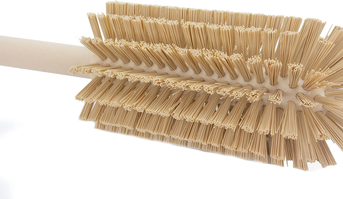 SPARTA Scrub Brush Bottle Brush, Dishwasher Safe Brush with Hanging Hole for Cleaning, Plastic, 16 Inches, Tan