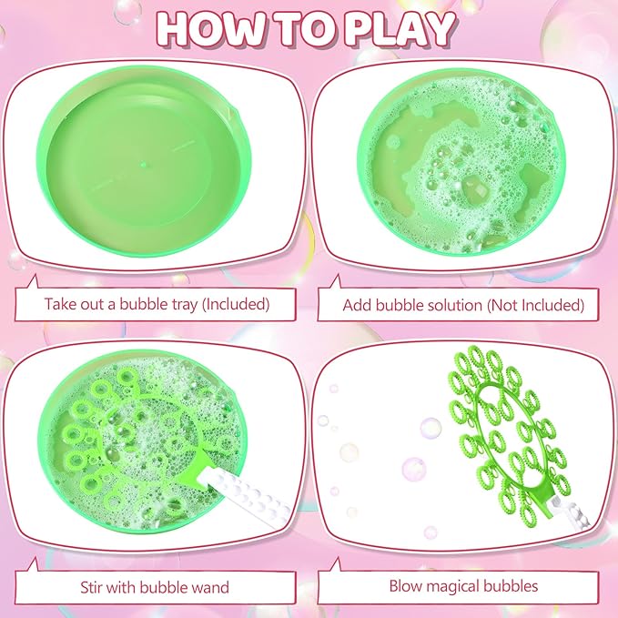 WinnerWhy 30 Pcs Big Bubble Wands Set Most Ages Summer Outdoor Birthday Parties, Without Bubble Solution (Bunny)