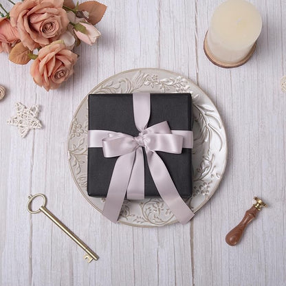 QIANF Champagne Double Face Satin Ribbon 1 Inch x 45 Yards Ivory Fabric Ribbon for Gift Wrapping, Flower Bouquets, Hair Bows Making, Wedding Decoration, Invitation Cards, Christmas (3 Rolls *15Yd)
