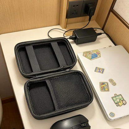Charger Case,Mini Cable Organizer Cases,Pouch Case Bag,Small Charger Organizer,Waterproof Travel Storage Carrying Bag for USB Drives,Power Adapter,Earphones,Cords etc,Rectangle,Black Bigger