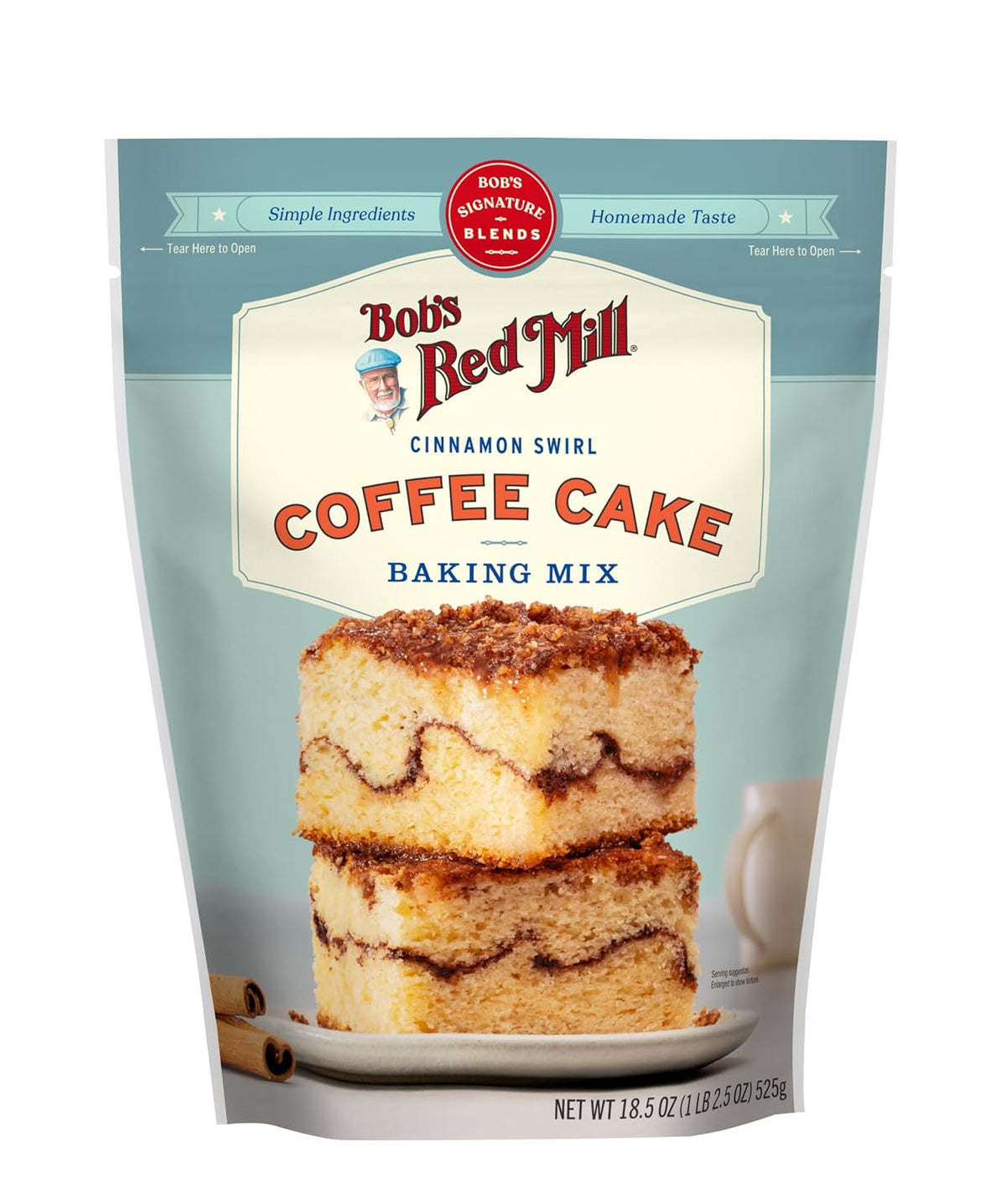Bob's Red Mill Cinnamon Swirl Coffee Cake Baking Mix, 18.5oz (4 Pack)