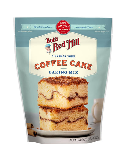 Bob's Red Mill Cinnamon Swirl Coffee Cake Baking Mix, 18.5oz (4 Pack)