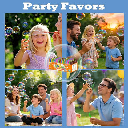 300 Pcs Mini Bubble Wadns Party Favors for Kids,10-Color Bubble Stick, Thanksgiving and New Year, Theme Birthday, Wedding, Summer Girls and Boys Carnival, Outdoor Gifts for Students